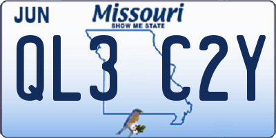 MO license plate QL3C2Y