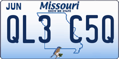 MO license plate QL3C5Q