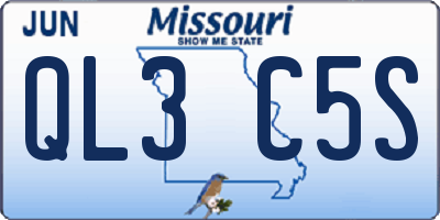 MO license plate QL3C5S