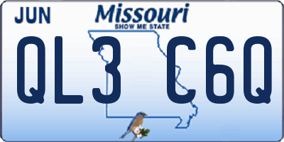 MO license plate QL3C6Q