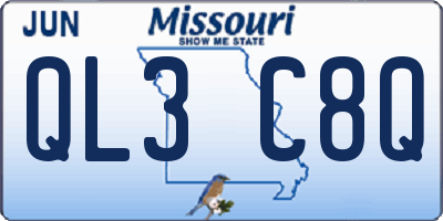 MO license plate QL3C8Q
