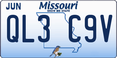 MO license plate QL3C9V