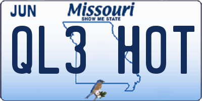 MO license plate QL3H0T