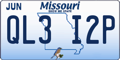 MO license plate QL3I2P