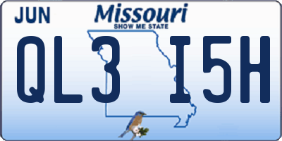 MO license plate QL3I5H