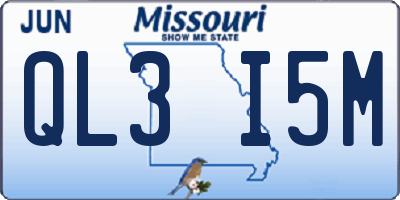 MO license plate QL3I5M