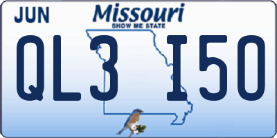 MO license plate QL3I5O