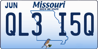 MO license plate QL3I5Q