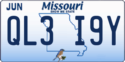 MO license plate QL3I9Y