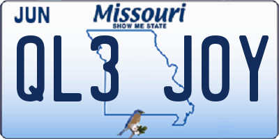 MO license plate QL3J0Y