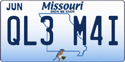 MO license plate QL3M4I