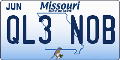 MO license plate QL3N0B