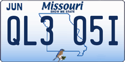 MO license plate QL3O5I