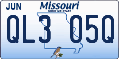 MO license plate QL3O5Q