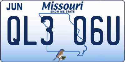 MO license plate QL3O6U