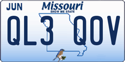 MO license plate QL3Q0V