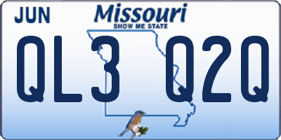 MO license plate QL3Q2Q