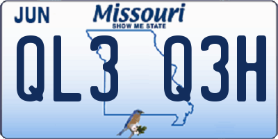 MO license plate QL3Q3H