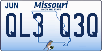 MO license plate QL3Q3Q