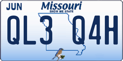 MO license plate QL3Q4H