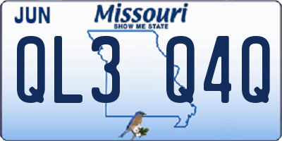 MO license plate QL3Q4Q