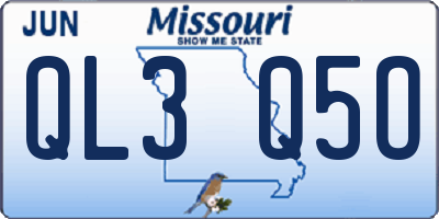 MO license plate QL3Q5O