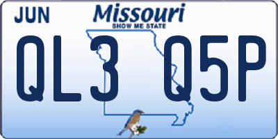 MO license plate QL3Q5P
