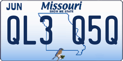 MO license plate QL3Q5Q