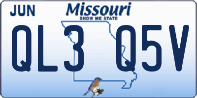MO license plate QL3Q5V
