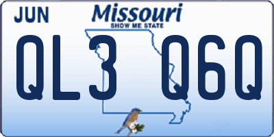 MO license plate QL3Q6Q