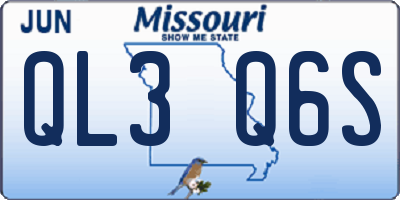 MO license plate QL3Q6S