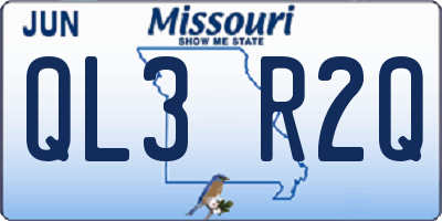 MO license plate QL3R2Q
