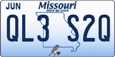 MO license plate QL3S2Q
