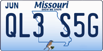 MO license plate QL3S5G