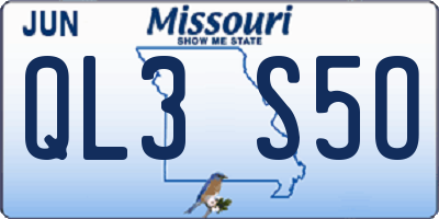 MO license plate QL3S5O
