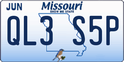 MO license plate QL3S5P