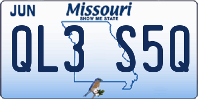 MO license plate QL3S5Q