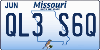 MO license plate QL3S6Q