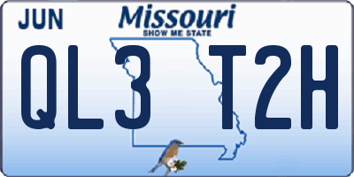 MO license plate QL3T2H