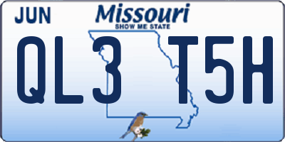 MO license plate QL3T5H