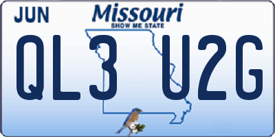 MO license plate QL3U2G