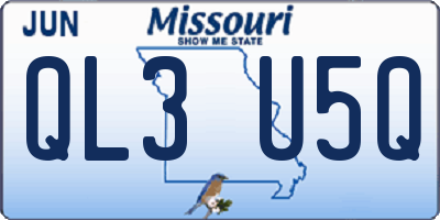 MO license plate QL3U5Q