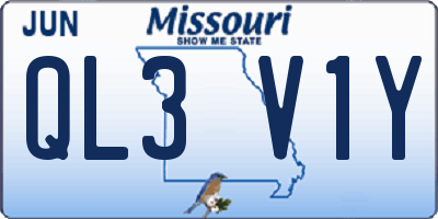MO license plate QL3V1Y