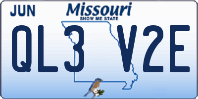 MO license plate QL3V2E
