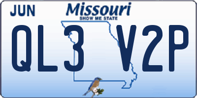 MO license plate QL3V2P