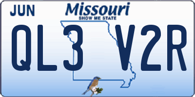 MO license plate QL3V2R