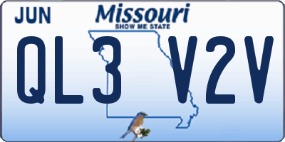 MO license plate QL3V2V