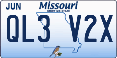 MO license plate QL3V2X