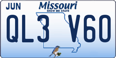 MO license plate QL3V6O