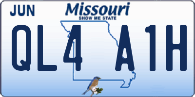 MO license plate QL4A1H